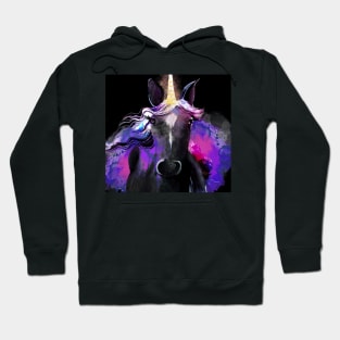 Pretty Black Unicorn Hoodie